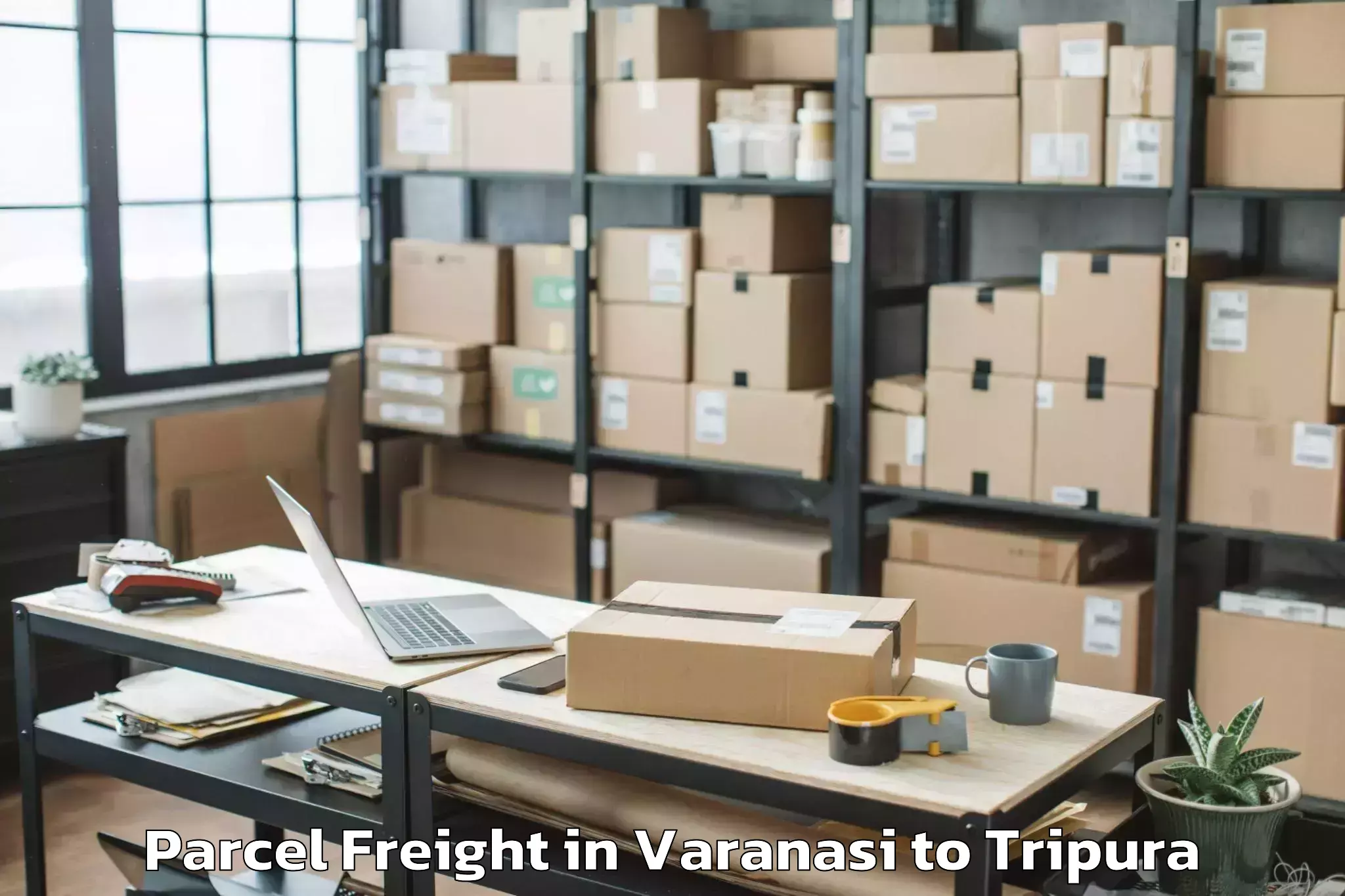 Get Varanasi to Sonamura Parcel Freight